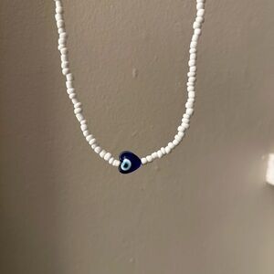 Evil Eye Heart Necklace